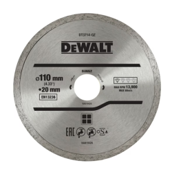 DEWALT - Disque pour scie à carrelage portative DWC410 pour applications générales à sec ou à l'eau 110x20 mm