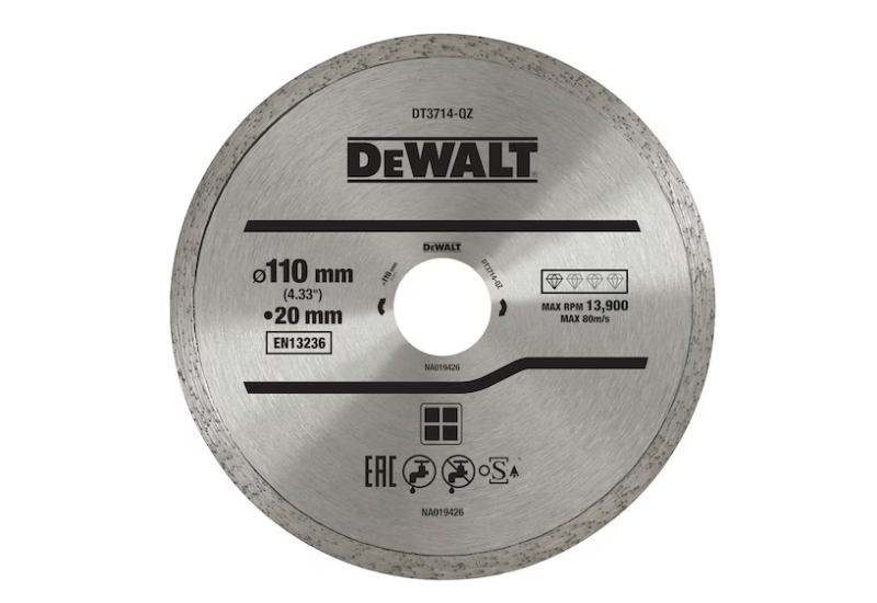 DEWALT - Disque pour scie à carrelage portative DWC410 pour applications générales à sec ou à l'eau 110x20 mm DEWALT - Disque pour scie à carrelage portative DWC410 pour applications générales à sec ou à l'eau 110x20 mm