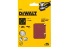 DEWALT - 1/4 feuille abrasive pour ponceuses vibrantes grain 120 - 8 perforations 115x115 mm