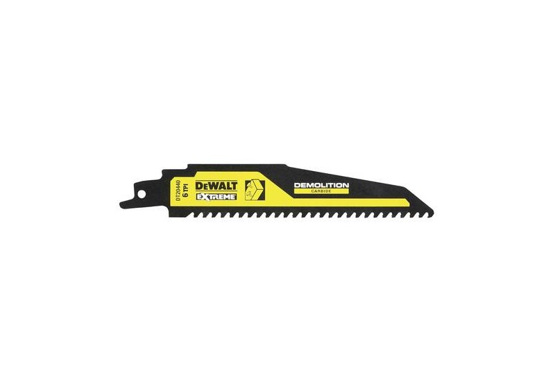 DEWALT - Lame de scie sabre carbure 152mm pour le bois avec clous / 6TPI