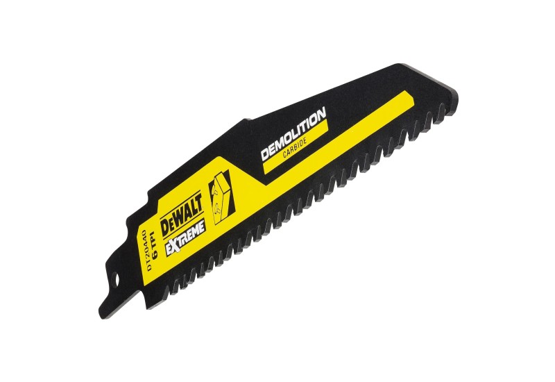DEWALT - Lame de scie sabre carbure 152mm pour le bois avec clous / 6TPI