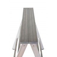 Tréteau de travail en aluminium avec planche d'appui en bois, pliable,  hauteur de travail 0,93m, largeur du tréteau 0,6 - STRAMAT Vertriebs GmbH