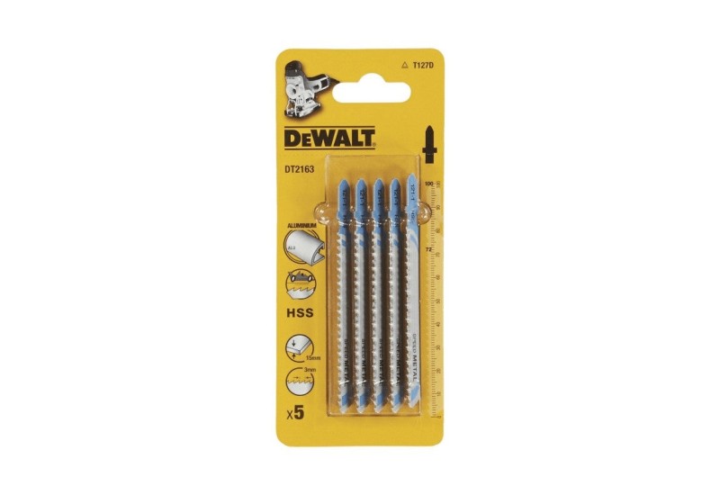 DEWALT - Lame de scie sauteuse métal, Pvc et Alu HS profondeur de coupe métal inf 6 mm, Pvc inf 30 mm, Alu inf 30 mm attache en 
