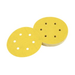 DEWALT - Disque abrasif velcro pour ponceuses excentriques grain 80 - 6 perforations ø 150 mm