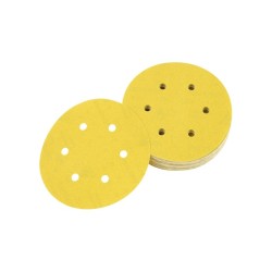 DEWALT - Disque abrasif velcro pour ponceuses excentriques grain 120 - 6 perforations ø 150 mm