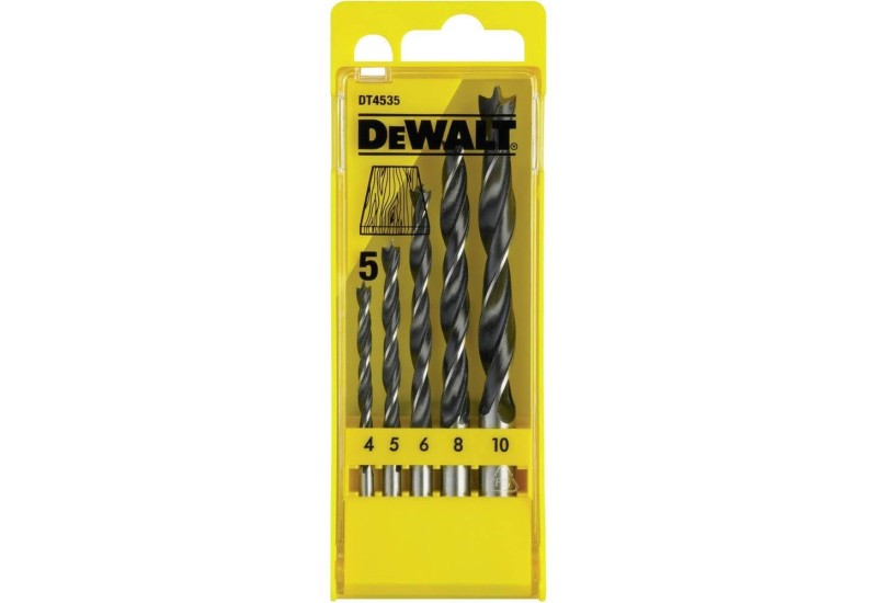 DEWALT - Coffret plastique de 5 mèches à bois 3 pointes DEWALT - Coffret plastique de 5 mèches à bois 3 pointes