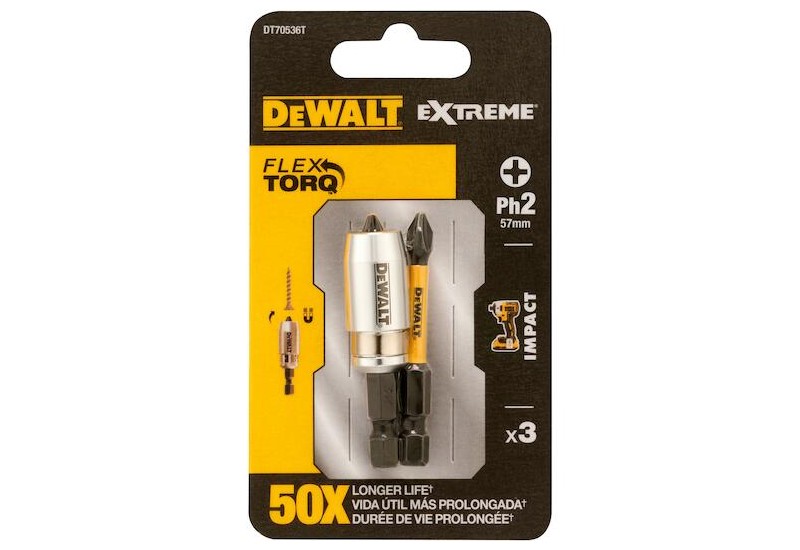 DEWALT - Bague avec 2 embouts impact Torsion Ph2 50 mm DEWALT - Bague avec 2 embouts impact Torsion Ph2 50 mm