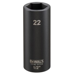 DEWALT - Douilles impact diamètre 22 mm 1/2"