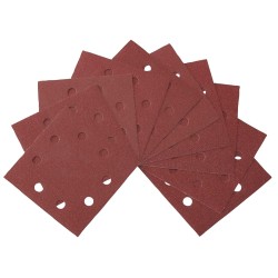 Paquet de 10 feuilles abrasives DeWalt DT3025 grain 240 extra-fin, fixation velcro, pour ponceuse vibrante.