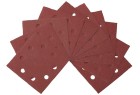 Paquet de 10 feuilles abrasives carrées DeWalt DT3023 grain 120, fixation velcro, 8 trous pour ponceuse vibrante.