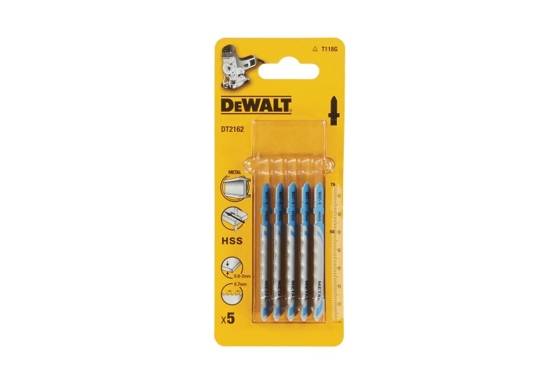 DEWALT - Lame de scie sauteuse métal et Alu HS profondeur de coupe inf 2 mm attache en T