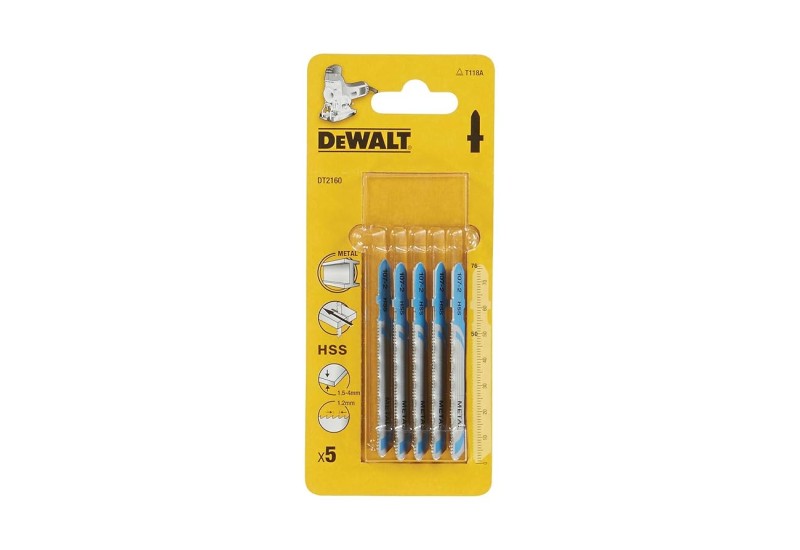 DEWALT - Lame de scie sauteuse métal et alu HSS profondeur de coupe inf 4 mm Attache en T