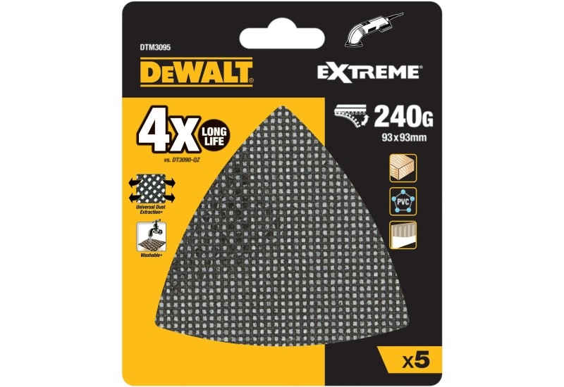 DEWALT - Abrasif velcro section maille 240 - durée de vie x4 pour multi-cutter