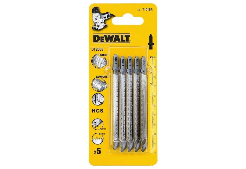 DEWALT - Lame de scie sauteuse bois HCS profondeur de coupe inf 40 mm attache en T