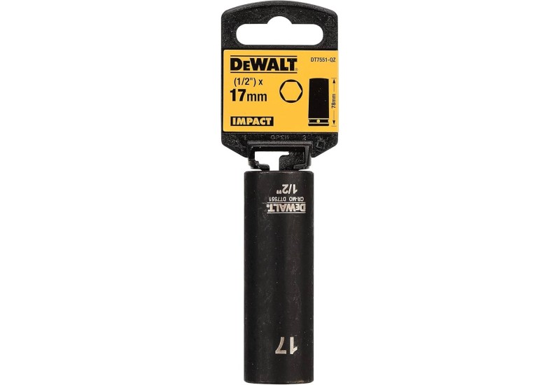 DEWALT - Douilles impact diamètre 17 mm 1/2" DEWALT - Douilles impact diamètre 17 mm 1/2"