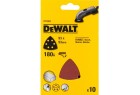 DEWALT - Abrasif velcro pour ponceuses delta velcro grain 180 - 6 perforations 93x93 mm