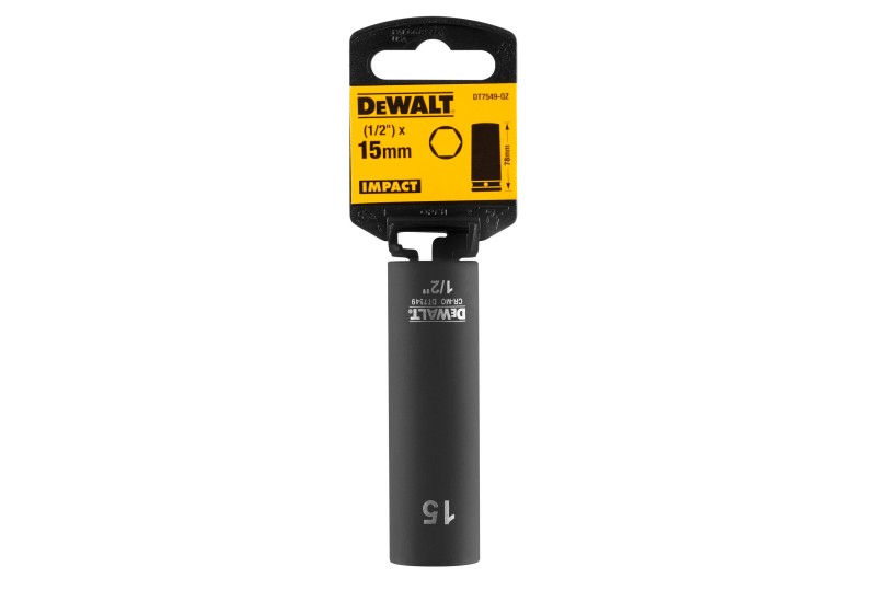 DEWALT - Douilles impact diamètre 15 mm 1/2" DEWALT - Douilles impact diamètre 15 mm 1/2"