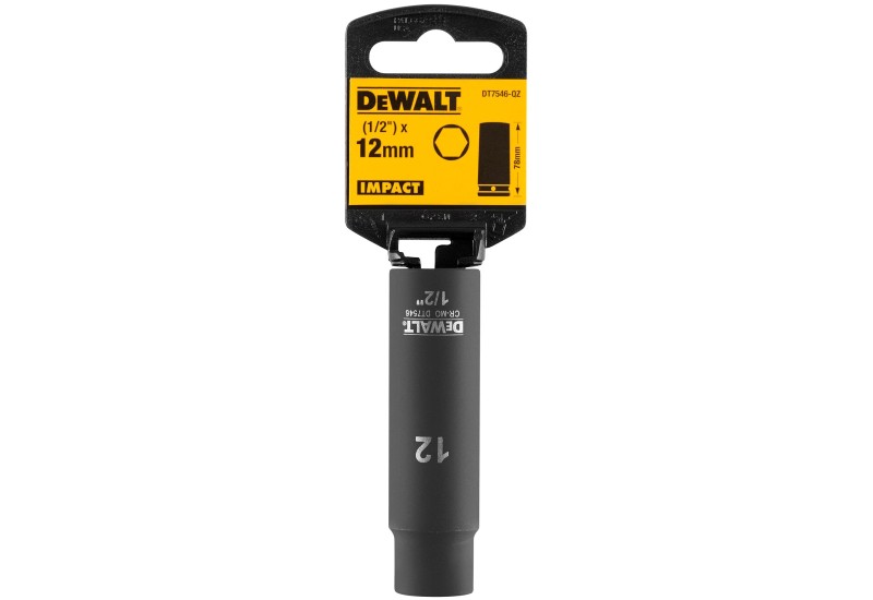 DEWALT - Douilles impact diamètre 12 mm 1/2" DEWALT - Douilles impact diamètre 12 mm 1/2"
