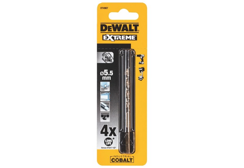 DEWALT - Foret métal HS-Co Extreme 5.5x57x93 mm DEWALT - Foret métal HS-Co Extreme 5.5x57x93 mm
