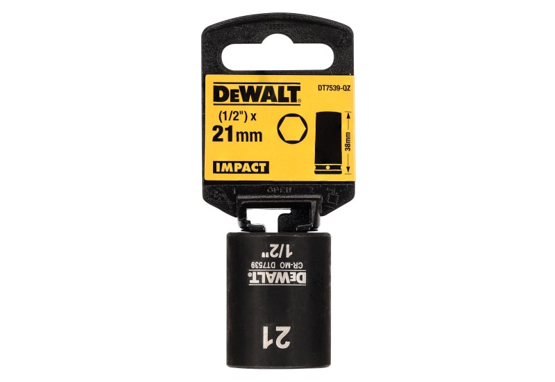 DEWALT - Douilles impact diamètre 21 mm 1/2" DEWALT - Douilles impact diamètre 21 mm 1/2"