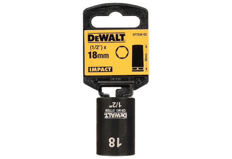 DEWALT - Douilles impact diamètre 18 mm 1/2" DEWALT - Douilles impact diamètre 18 mm 1/2"