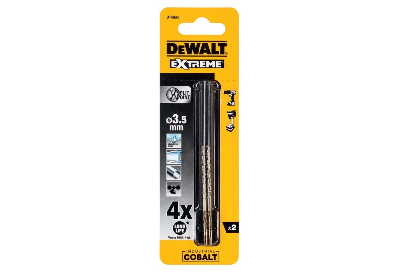 DEWALT - Foret métal HSS-CO Extreme 3.5x39x70 mm DEWALT - Foret métal HSS-CO Extreme 3.5x39x70 mm