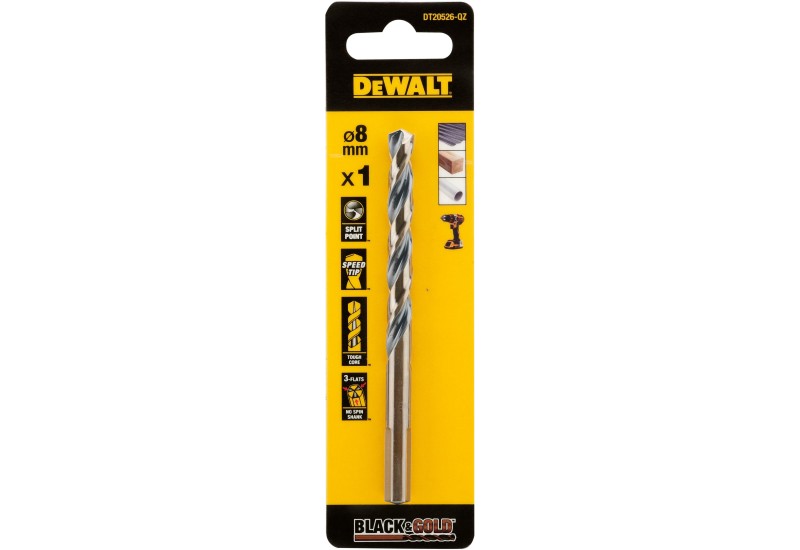 DEWALT - Foret Black&Gold HSS-G 8x75x117 mm