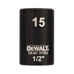 DEWALT - Douilles impact diamètre 15 mm 1/2"