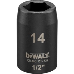 DEWALT - Douilles impact diamètre 14 mm 1/2"