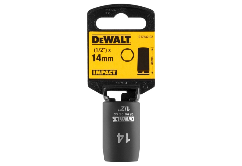 DEWALT - Douilles impact diamètre 14 mm 1/2" DEWALT - Douilles impact diamètre 14 mm 1/2"