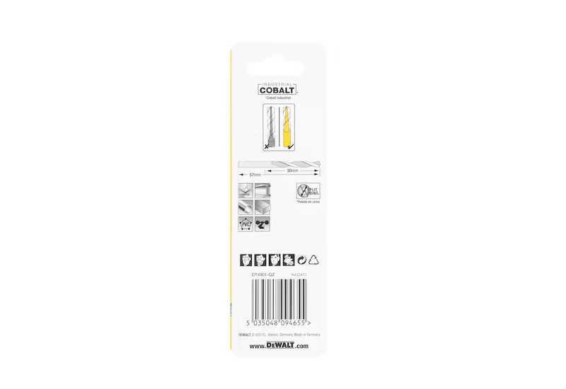 DEWALT - Foret métal HSS-CO Extreme 2.5x30x57 mm DEWALT - Foret métal HSS-CO Extreme 2.5x30x57 mm