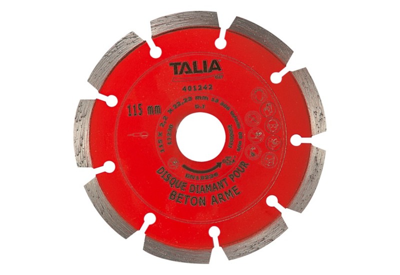 SOFOP TALIAPLAST - Disque diamant laser Ø230 mm Taliaplast – Coupe béton à sec ou à eau