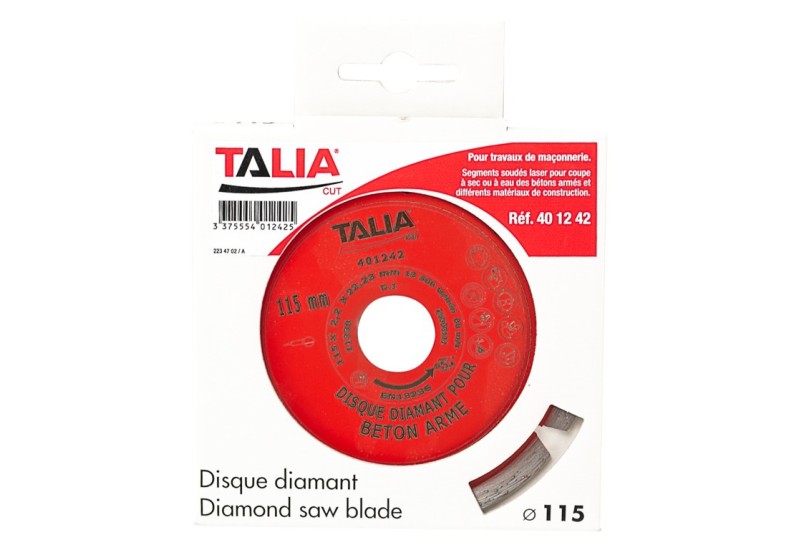 SOFOP TALIAPLAST - DISQUE LASER DIAMANT 125MM 10 SEGMENTS HAUTEUR 7MM SOFOP TALIAPLAST - DISQUE LASER DIAMANT 125MM 10 SEGMENTS HAUTEUR 7MM