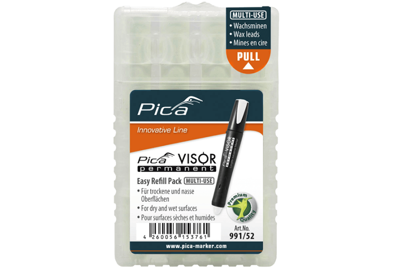 Mines Pica VISOR 991/52 (Blanc) - Recharge Permanente Pro