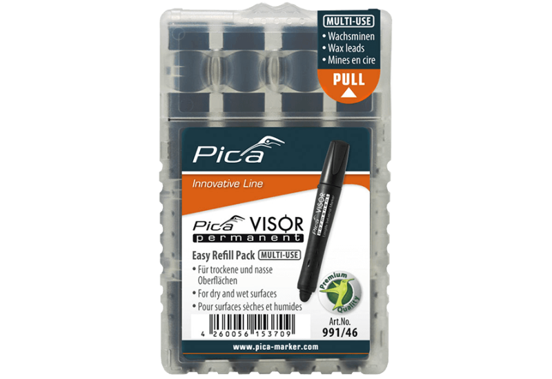 Mines PICA VISOR Permanent Noir 991/46 - Marquage Multi-Surfaces