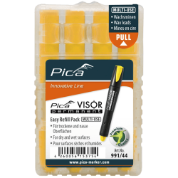 Mines PICA VISOR Jaune (x4) - Rechange Cire Permanente Pro (991/44)