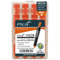 Mines PICA VISOR Orange Fluo (x4) - Marquage Permanent Extrême