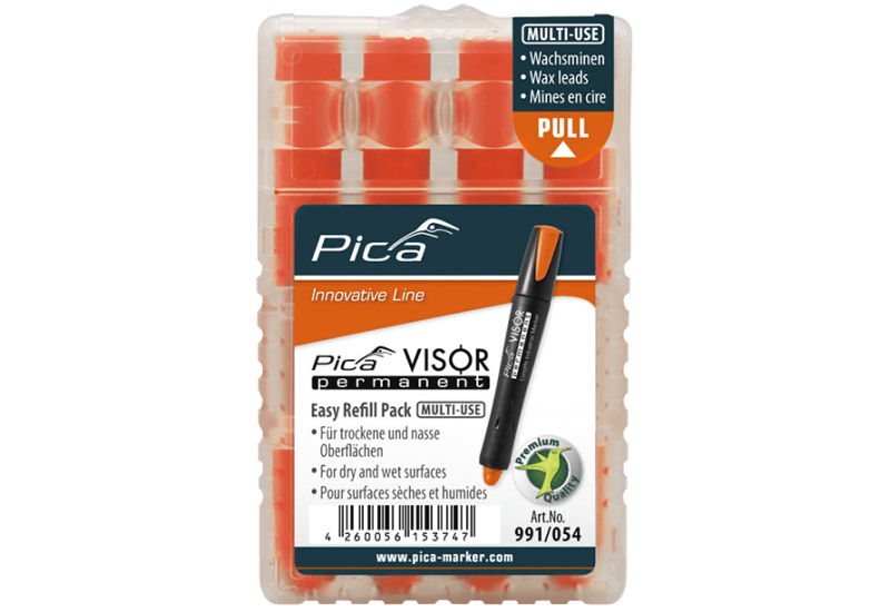 Mines PICA VISOR Orange Fluo (x4) - Marquage Permanent Extrême
