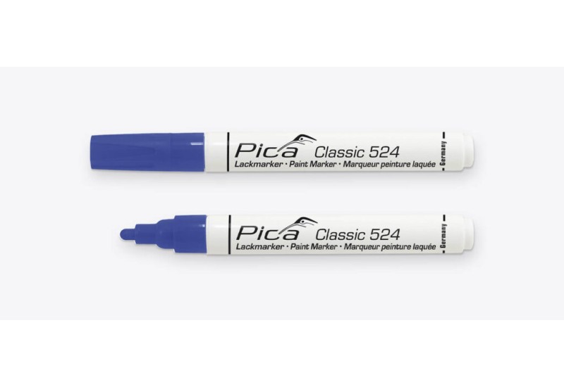 Marqueur bleu PICA de profil