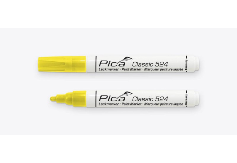 Marqueur jaune PICA de profil