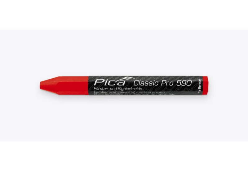 Craie Forestière Pica PRO 590/40 Rouge pour Bois Humide & Chantier