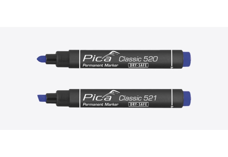 Marqueur dry safe bleu PICA de profil Marqueur dry safe bleu PICA de profil