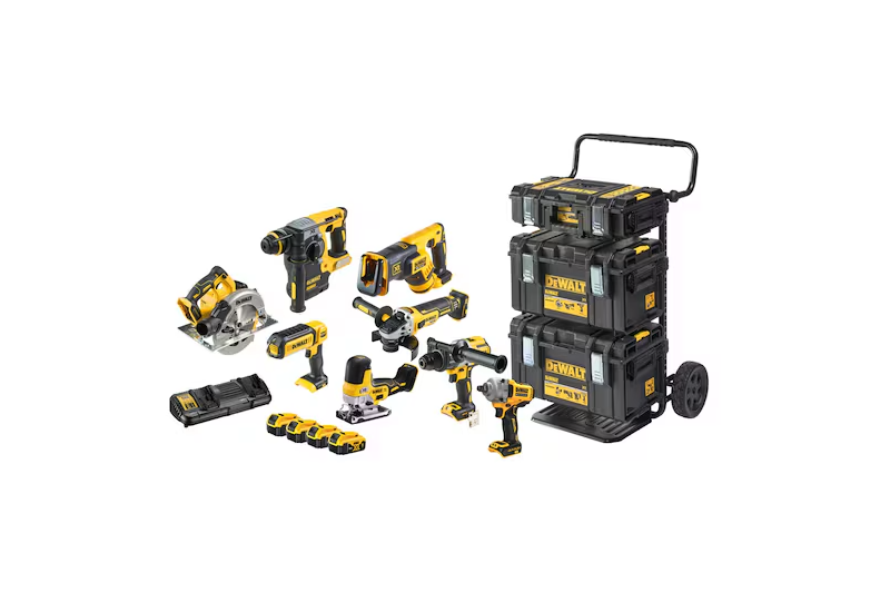 Ensemble du kit DEWALT DCK856P4-QW avec les 8 outils sans fil XR 18V