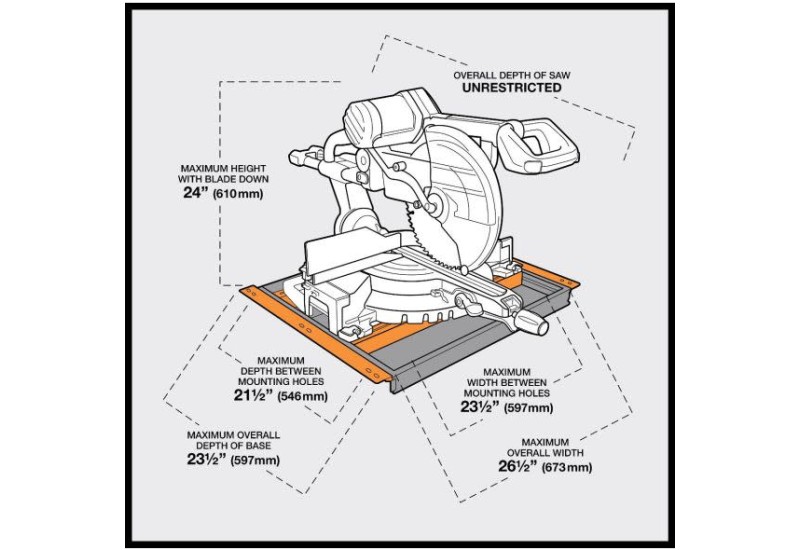 Établi compact pour coupe de précision sur chantier Établi compact pour coupe de précision sur chantier