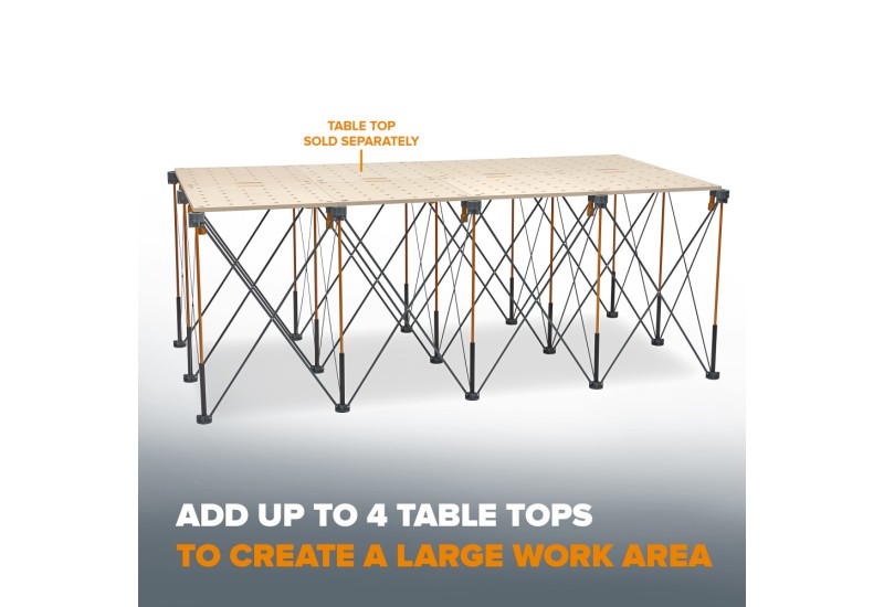 Surface de travail mobile 4x8 pieds hauteur 91 cm pour chantier Surface de travail mobile 4x8 pieds hauteur 91 cm pour chantier