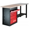 ÉTABLI 6 TIROIRS AVEC PLAQUE INOX - MONDELIN