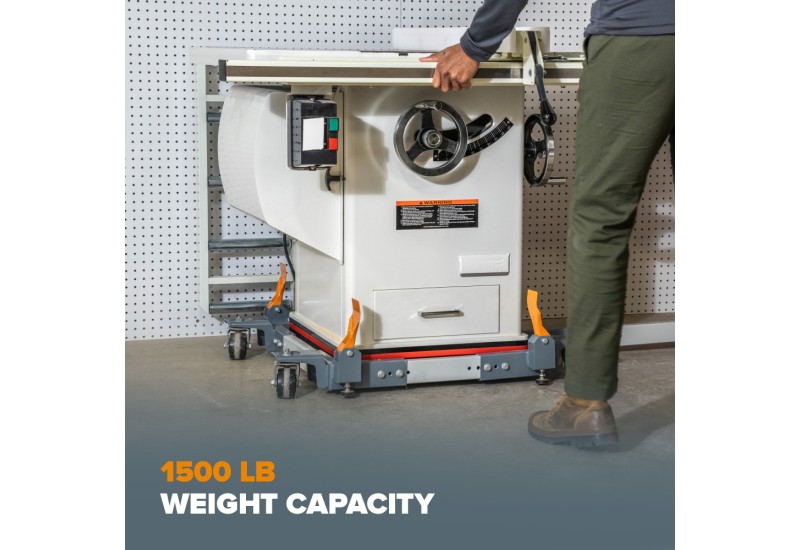 Insertion facile de machine sur la base mobile BORA PM‑3550 Insertion facile de machine sur la base mobile BORA PM‑3550