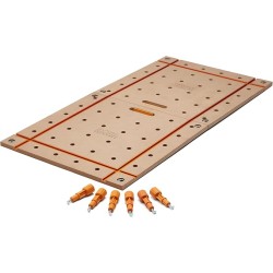 Plateau BORA Centipede 2x4 avec trous 20 mm et rails T