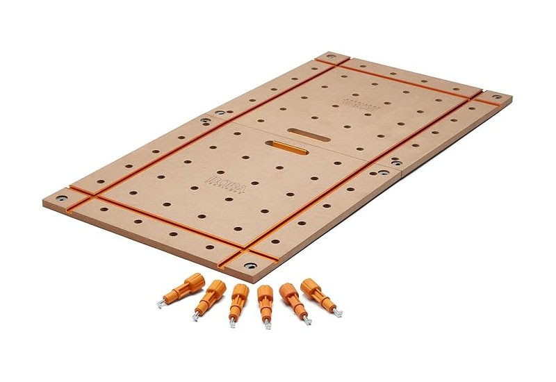 Plateau BORA Centipede 2x4 avec trous 20 mm et rails T