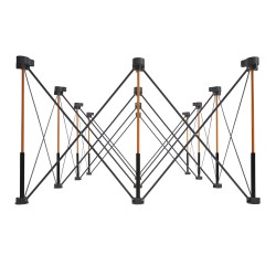 châssis BORA Centipede CK12S 4x3 pieds déployé.